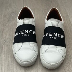 Givenchy White and Black Logo Sneakers